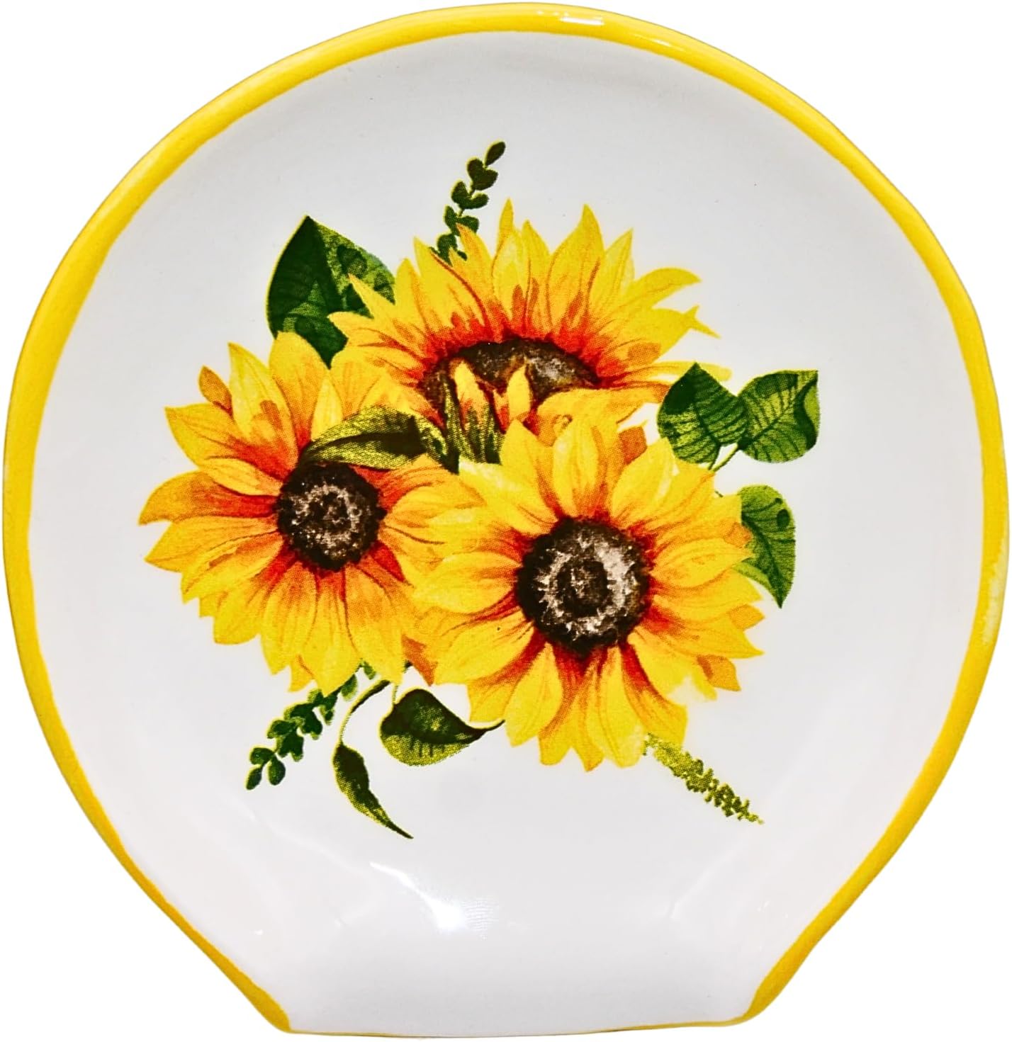 Sunflower Kitchen Decor Sunflower Spoon Rest, Ceramic