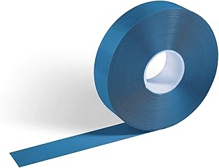 Durable Bodenmarkierungsband Duraline, selbstklebende und rutschhemmende Kennzeichnung, 50 mm x 0,5 mm x 30 m (B x H x L), RAL 5005 Signalblau, 102106