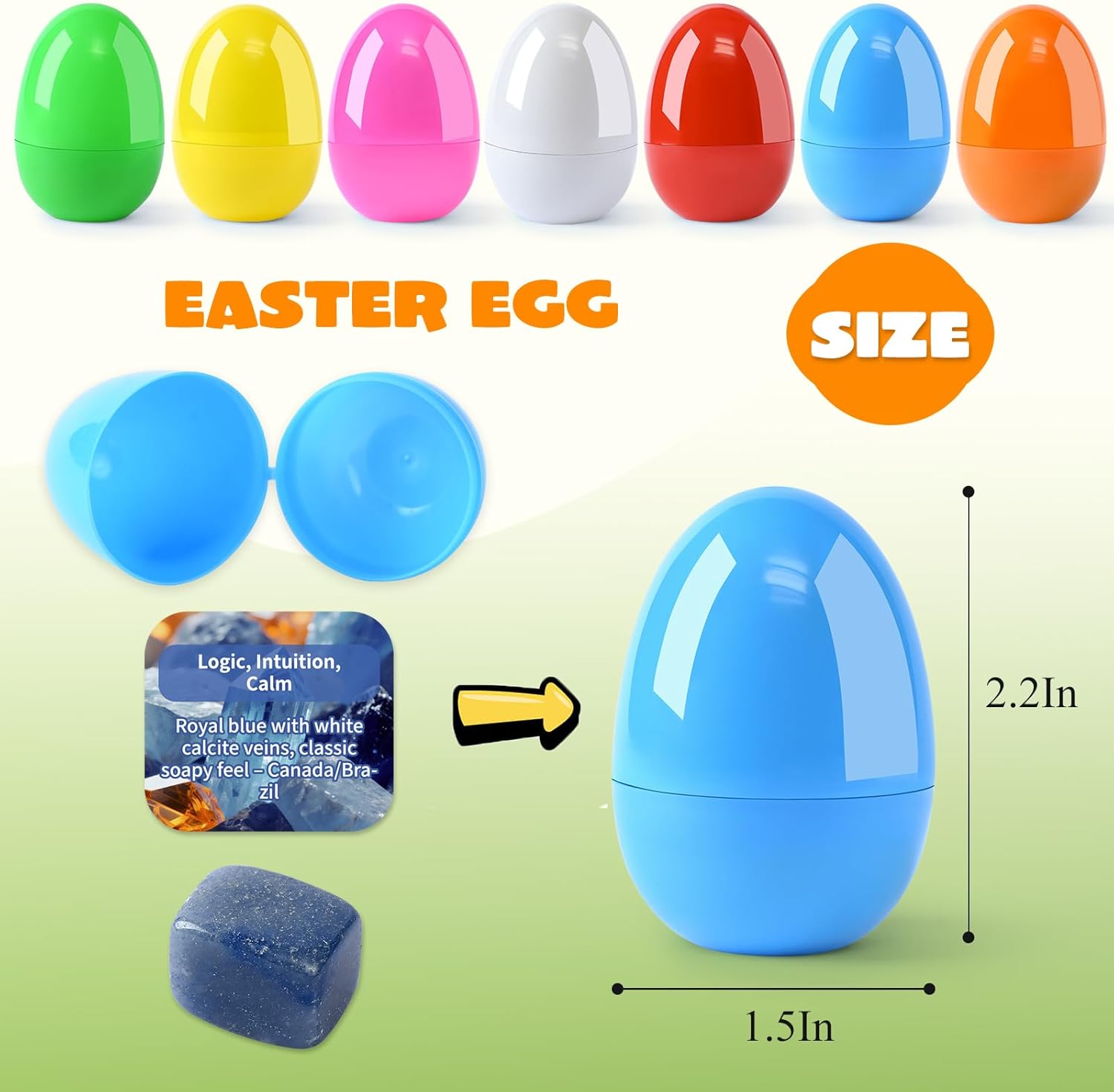 28 Pack Prefilled Easter Eggs with Gemstones Inside - Easter Eggs Filled with Natural Gems Crystal for Kids Easter Egg Hunting Party Favors