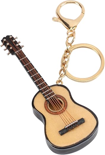 Keychain Guitar Miniature Guitar Musical Instrument Gift with Case