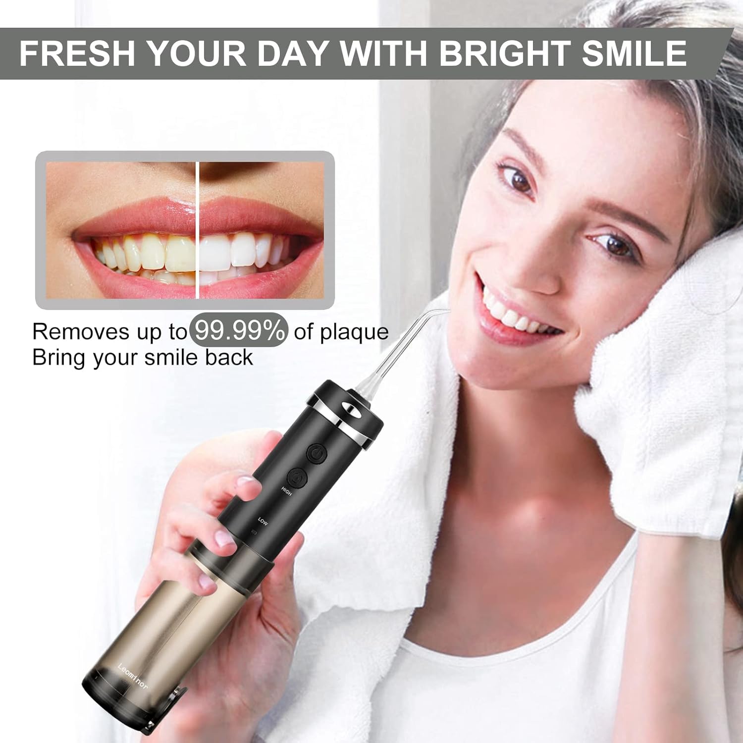 Buy Water Dental Flosser Cordless for Teeth Braces, Leominor Upgraded