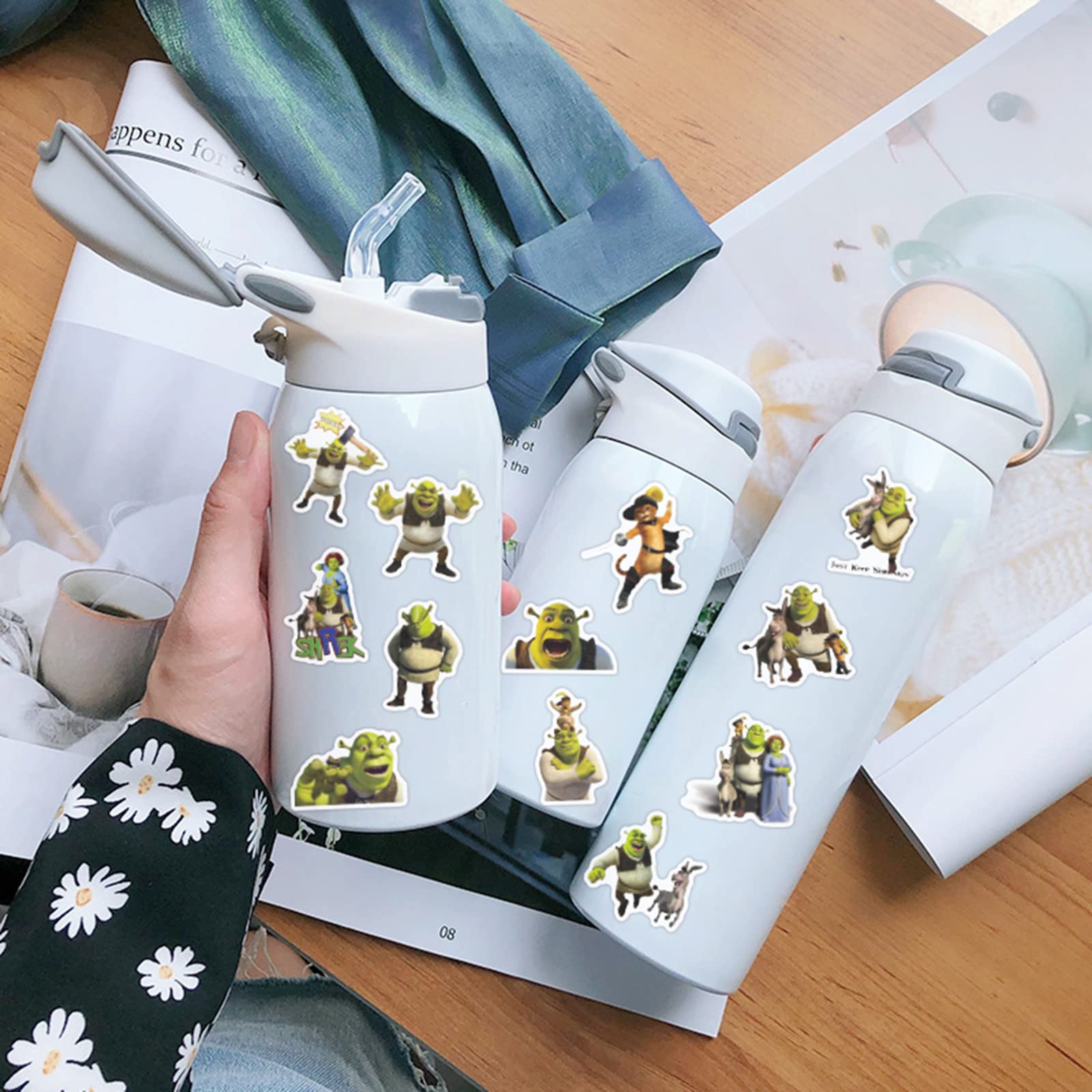 50 Shrek Vinyl-Aufkleber - Groß, Für Laptop, Flasche, Skateboard