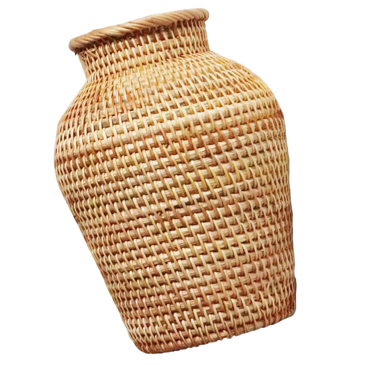 Vase en rotin tissé pour fleur artificielle et jardinière mariage