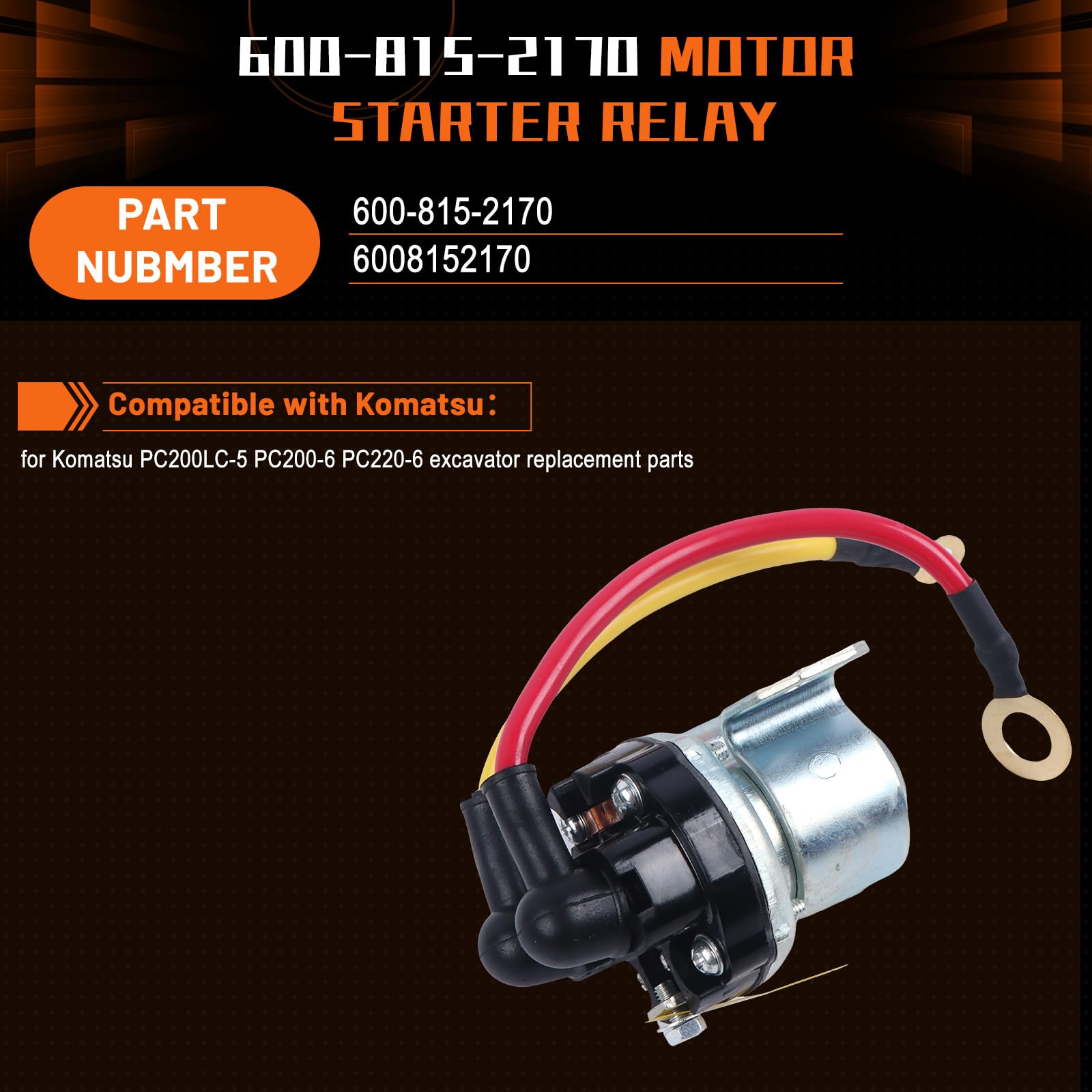 Amazon.com: PANGOLIN 600-815-2170 Motor Starter Relay for Komatsu