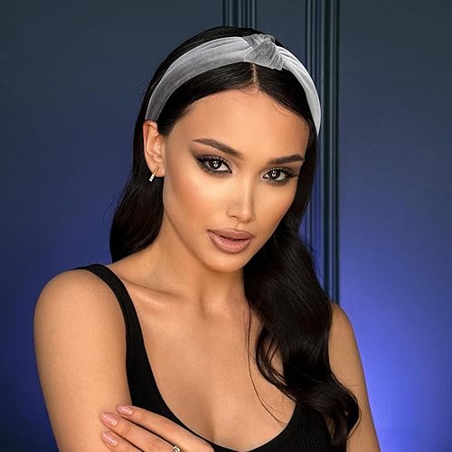 Vista 36 de VELSCRUN Diademas anudadas para mujer, 12 unidades, diadema ancha, estilo bohemio, turbante, banda elástica para el cabello, accesorios
