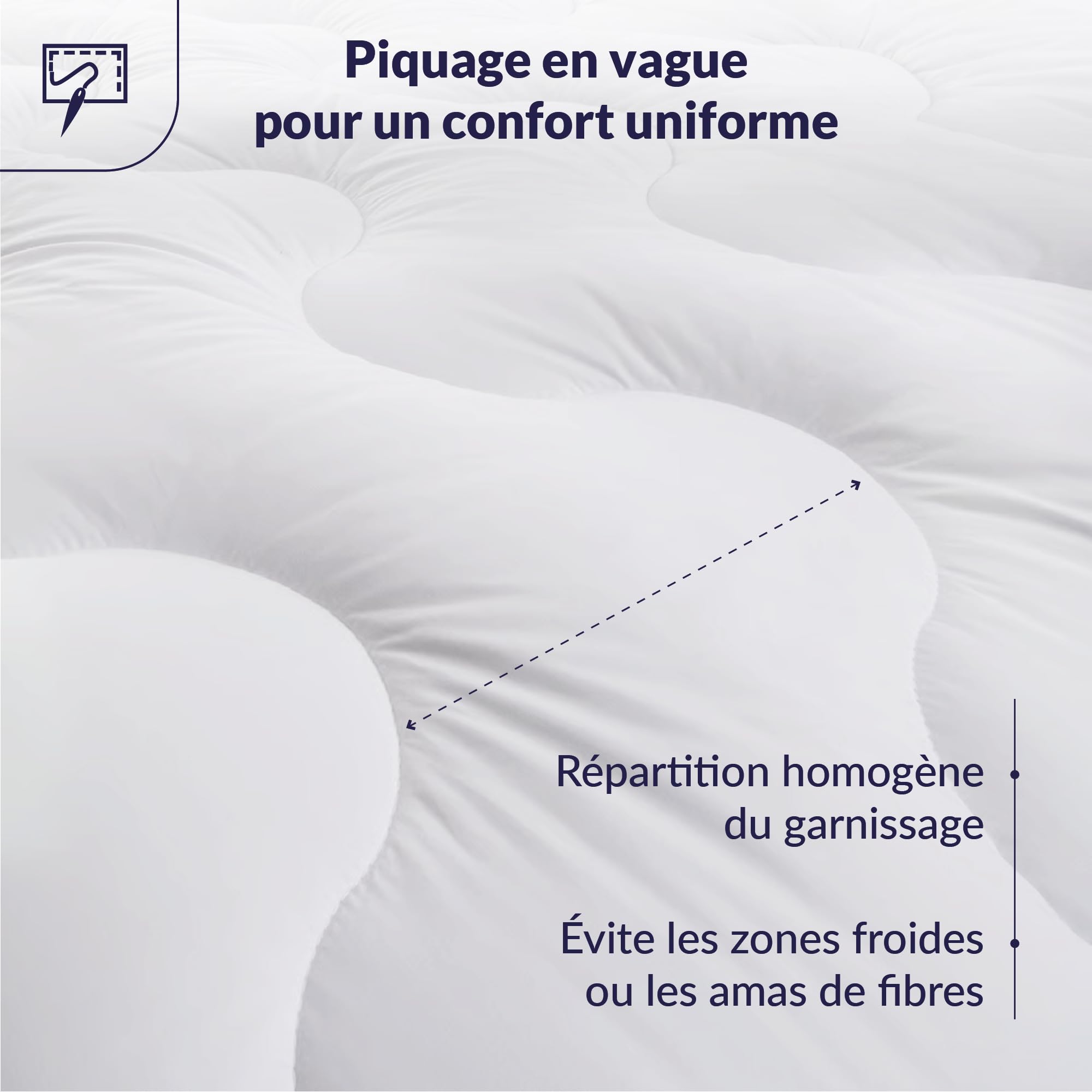 DODO - Couette Chaude Ultra Gonflante 220x240 cm - Convient 1-2 Personnes - Tissu 65% Polyester 35% Coton - Garnissage 100% Thermolite Ultra Polyester 350g/m² - Lavable en Machine à 40°C