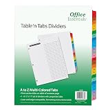 Office Essentials® Table of Contents Dividers, A-Z Tab, Color, 1 Set – view 1