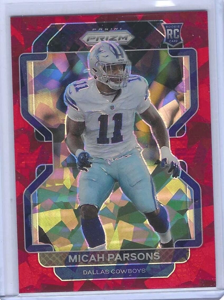 Micah Parsons 2021 Panini Prizm Cracked Ice Prizm Rookie Rc #382 - Football Cards