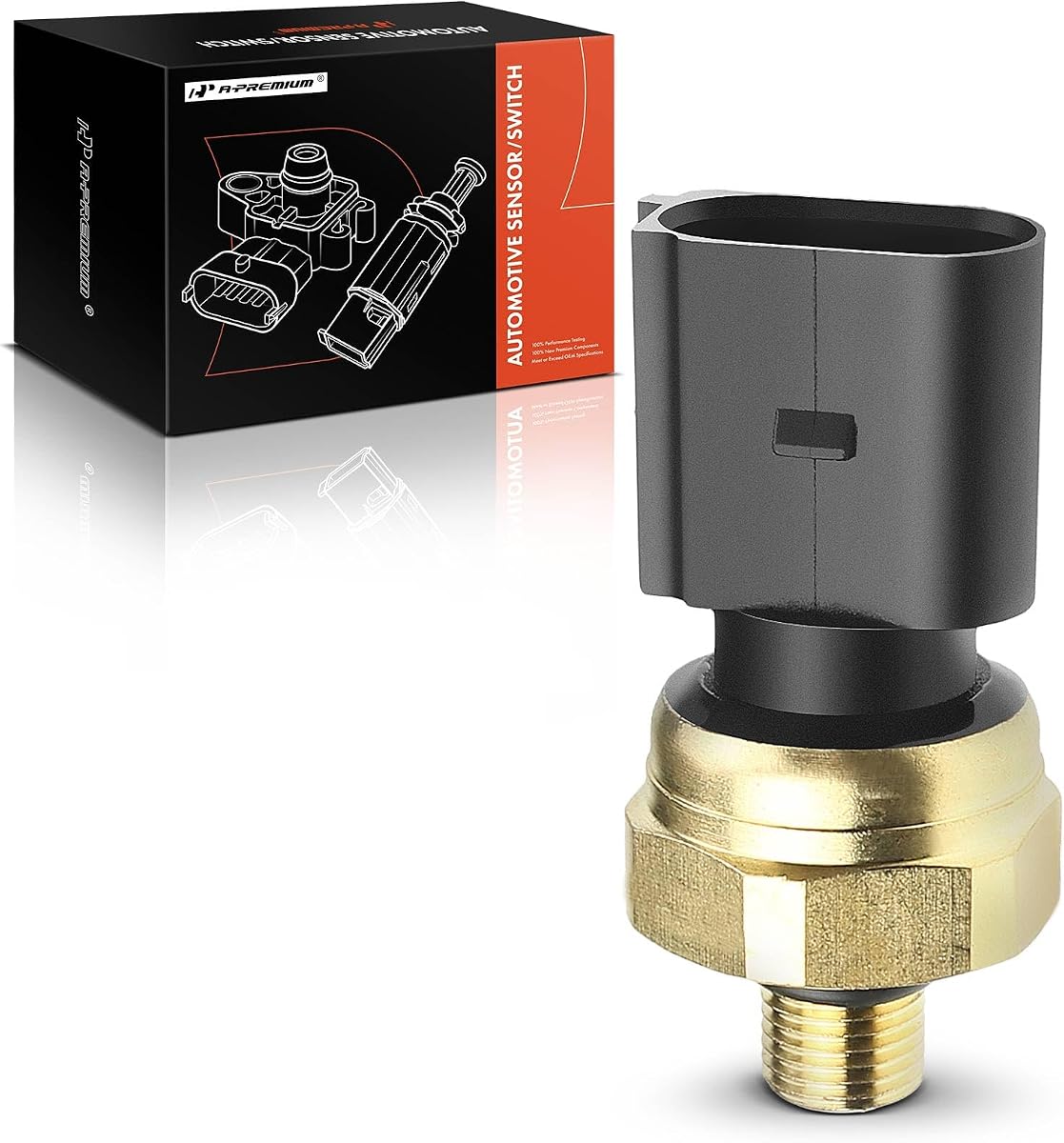A-Premium Fuel Injection Pressure Sensor Compatible with Audi & Volkswagen | for Audi A4 05-09, Q5 09-10, Q7, A3, R8, RS4, S5, S6, S8, A3 A4 A5 A6 A8 TT Quattro & Volkswagen Jetta, Passat, GTI, Eos