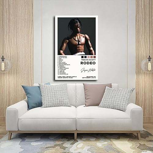 Miniatura 5 de nishrate Póster de Travis Scott (5) Póster en lienzo para decoración de pared, pinturas para sala de estar, dormitorio, estilo marco, estilo marco,
