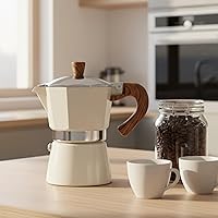 Vista 6 de ShanSon Moka Pot - Cafetera de café expreso de 3 tazas de 5 onzas, cafetera italiana manual cubana, cafetera italiana espresso greca para capuchino