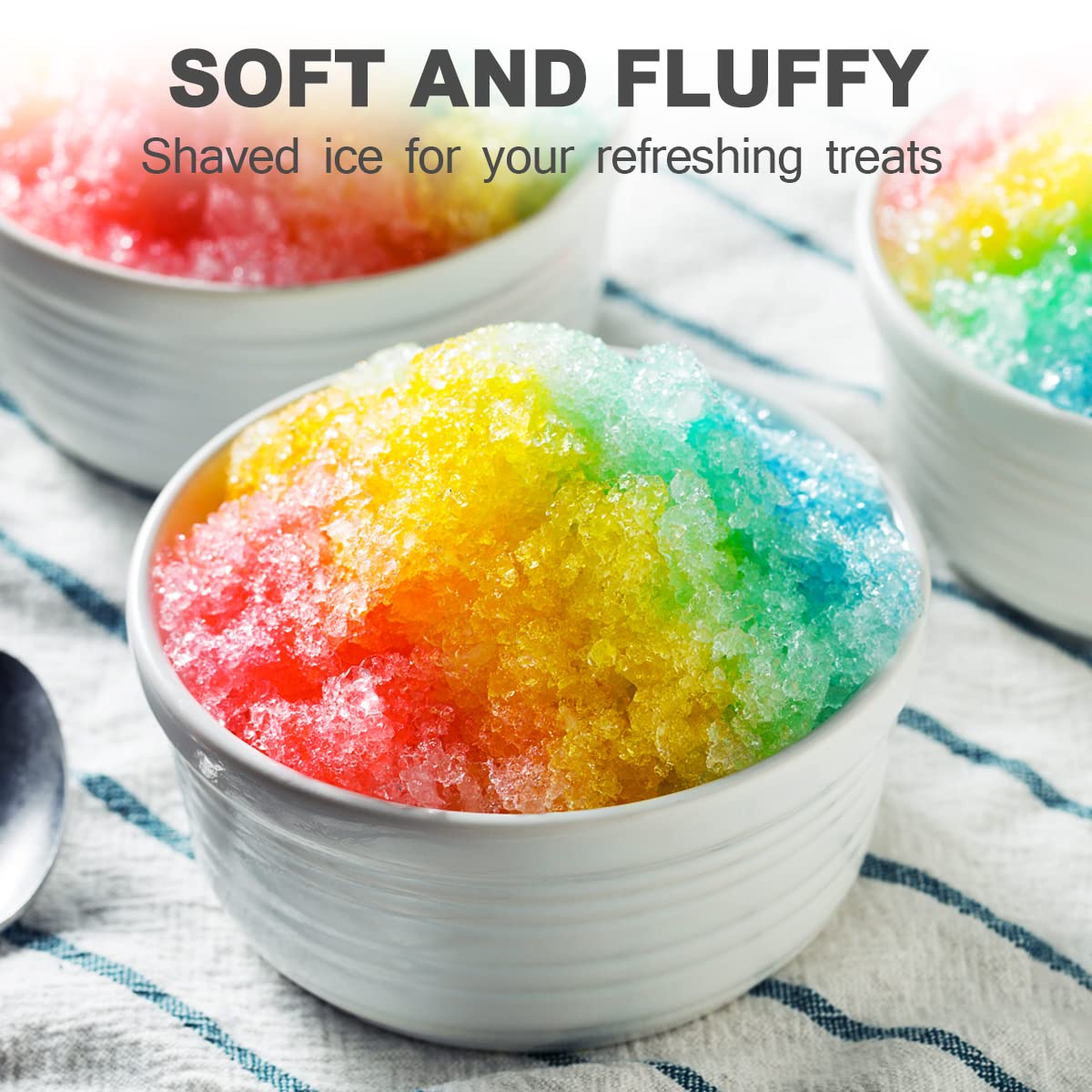 Shaved Ice Machine Snow Cone Machine - Portable Crusher with Free Cube Trays - BPA Free