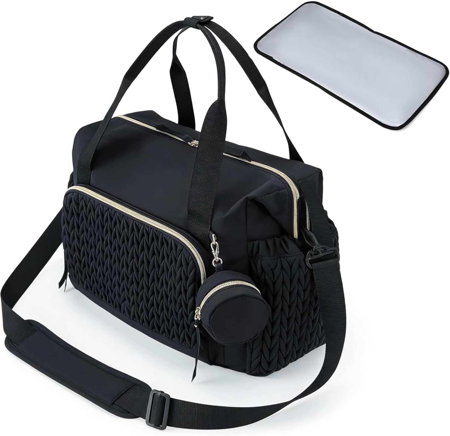 Nappy Diaper Bag Multifunctional Mommy Large Capacity Tote with Pacifier Case Waterproof Baby Changing Bags