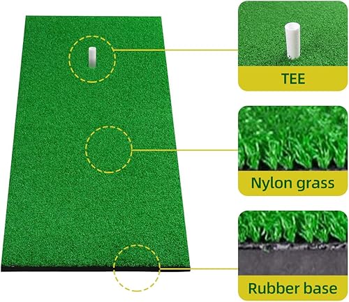 Miniatura 3 de Scott Edward Alfombrilla de golf para golpe, césped áspero y césped de calle, múltiples versiones, portátil, tapete de entrenamiento de golf, tapete