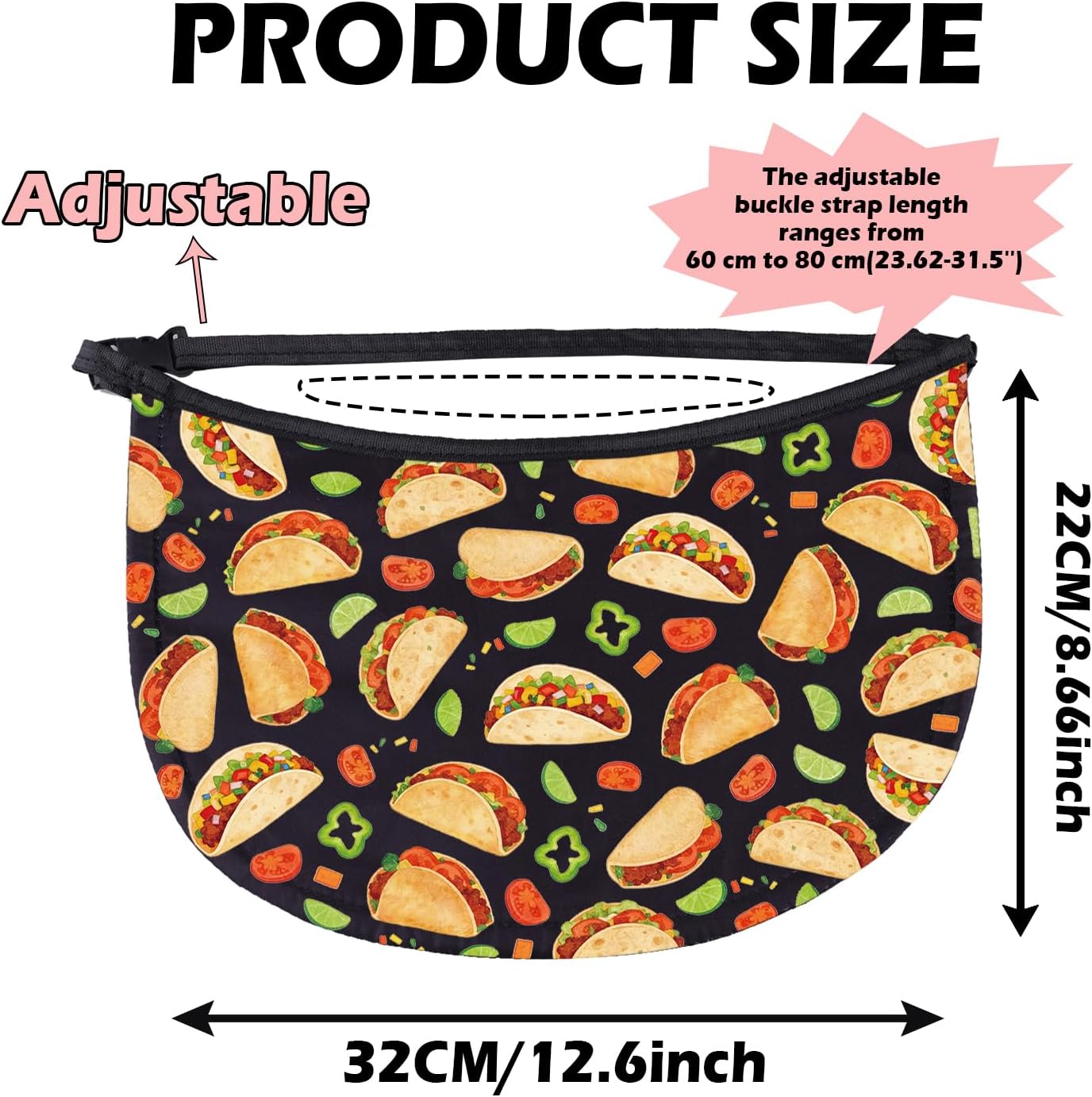 Mexican Taco Dog Drool Bib for Large Breeds Taco Dog Lover Gift Adjustable XL for Large Giant Breed Newfoundland Saint Bernard Mastiff image 3