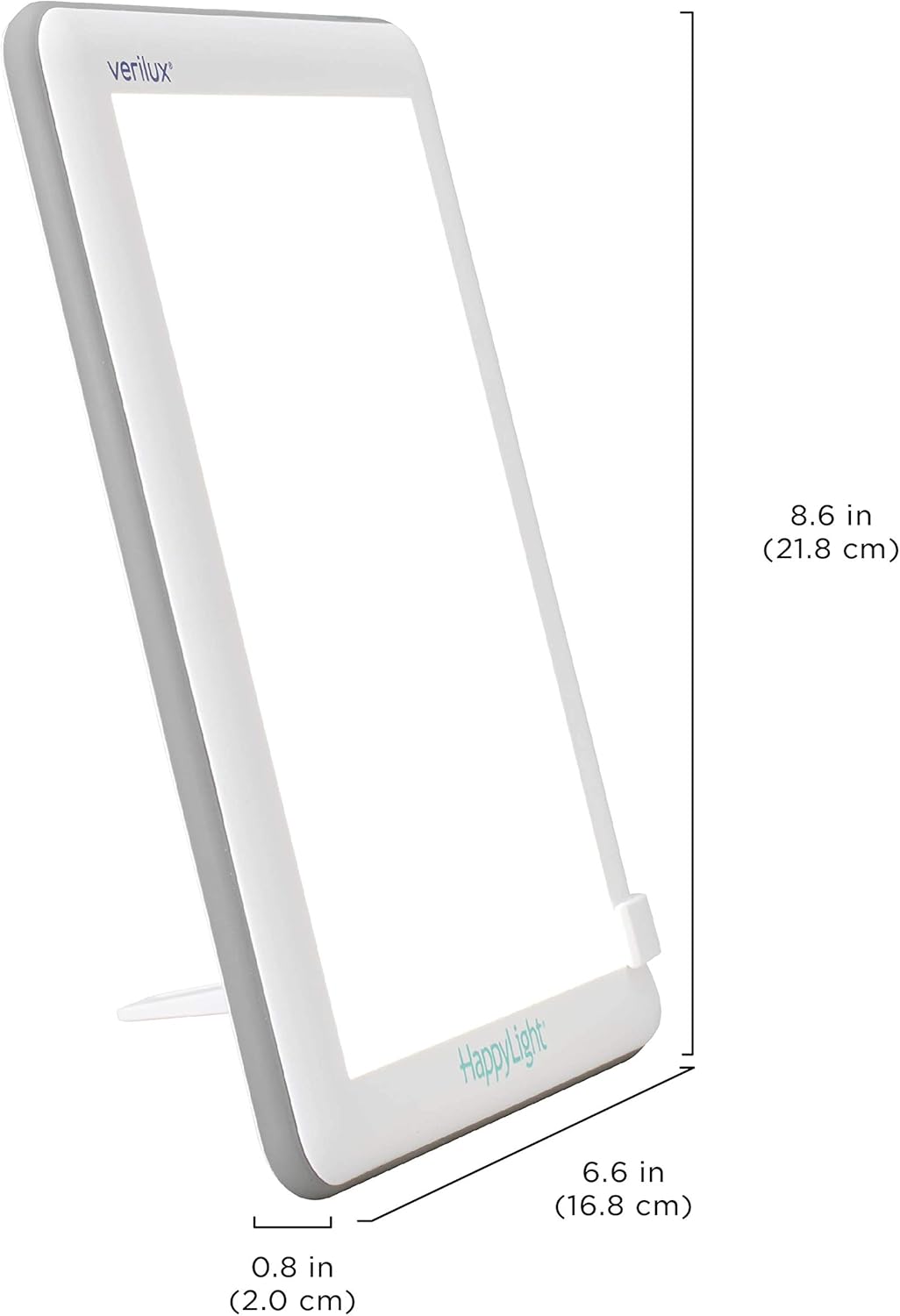 Verilux® HappyLight® Lucent - UV-Free LED Light Therapy Lamp, Bright White with 10,000 Lux, Detachable Stand, and Wall Mountable : Health & Household