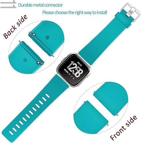 Vista 186 de Wepro - Correas para reloj inteligente, compatibles con Fitbit Versa, Versa 2 y Versa Lite SE, para mujeres y hombres, pequeños y grandes, Azul Azul