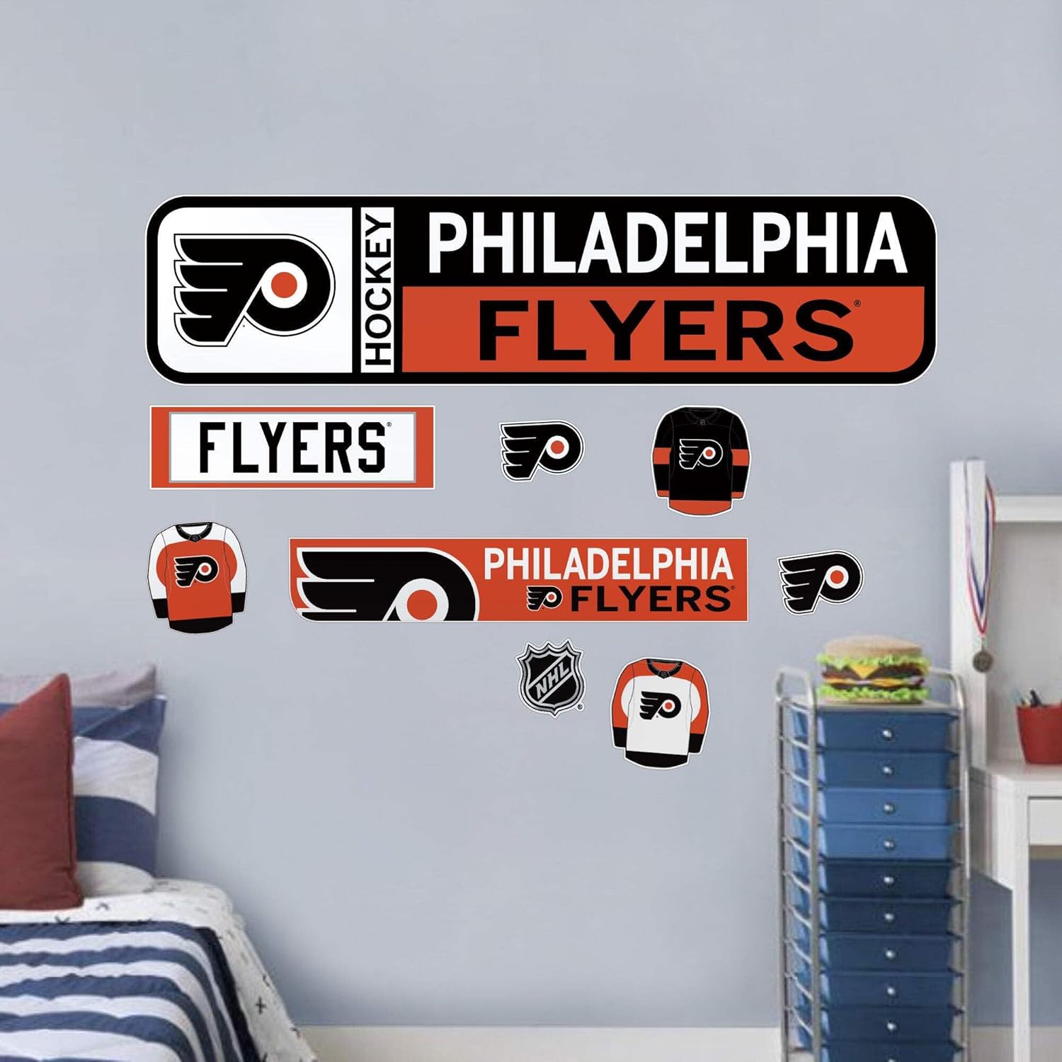 Sports Decor Philadelphia Flyers Repositionable Wall Decal Set - Street Signs