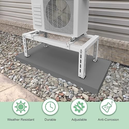 Miniatura 6 de Mini soporte de tierra dividido para aire acondicionado de 9,000 a 24,000 BTU, sistema de bomba de calor, soporte mini dividido ajustable resistente