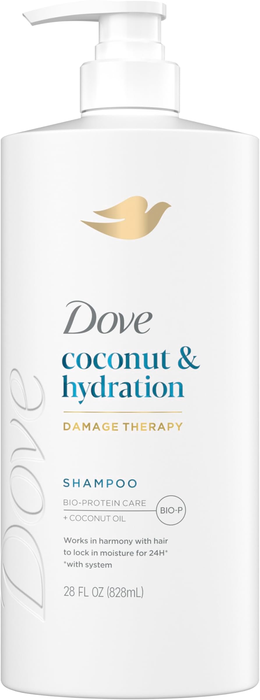 Dove Shampoo Coconut & Hydration for Dry Hair with Bio-Protein Care Technology and Coconut Oil 28 Fl Oz