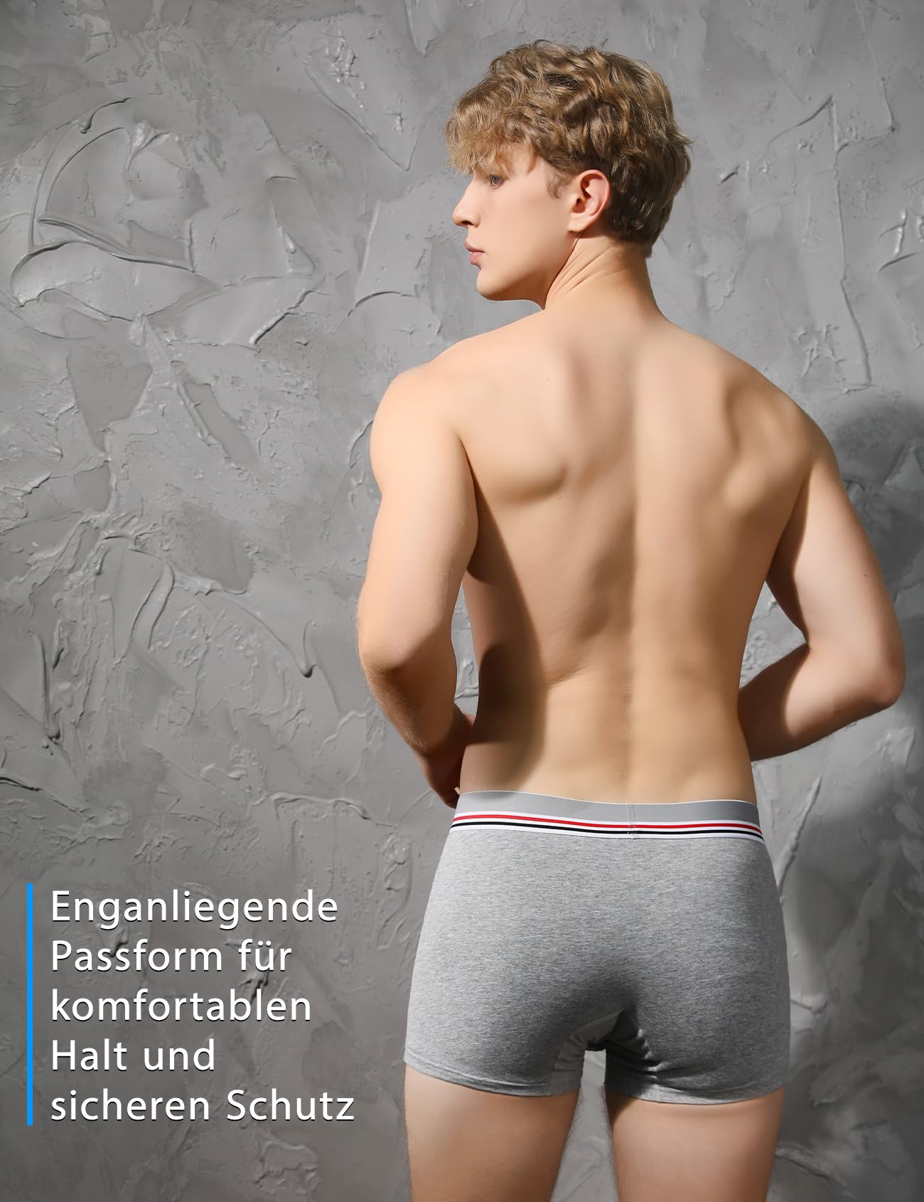 Carer 3 Stück Herren-Boxershorts für Inkontinenz, waschbar Inkontinenz Pants Männer Baumwolle mit 80 ml saugfähige Unterlage speichert Urin verhindert Blasenlecks für leichte Inkontinenz