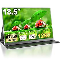 MOMODS Monitor Portatile, 18.5 Pollici Schermo Portatile, 1920×1080 FHD, Portable Monitor con Mini HDMI, USB-C, per Laptop, PC, Mac (120Hz)