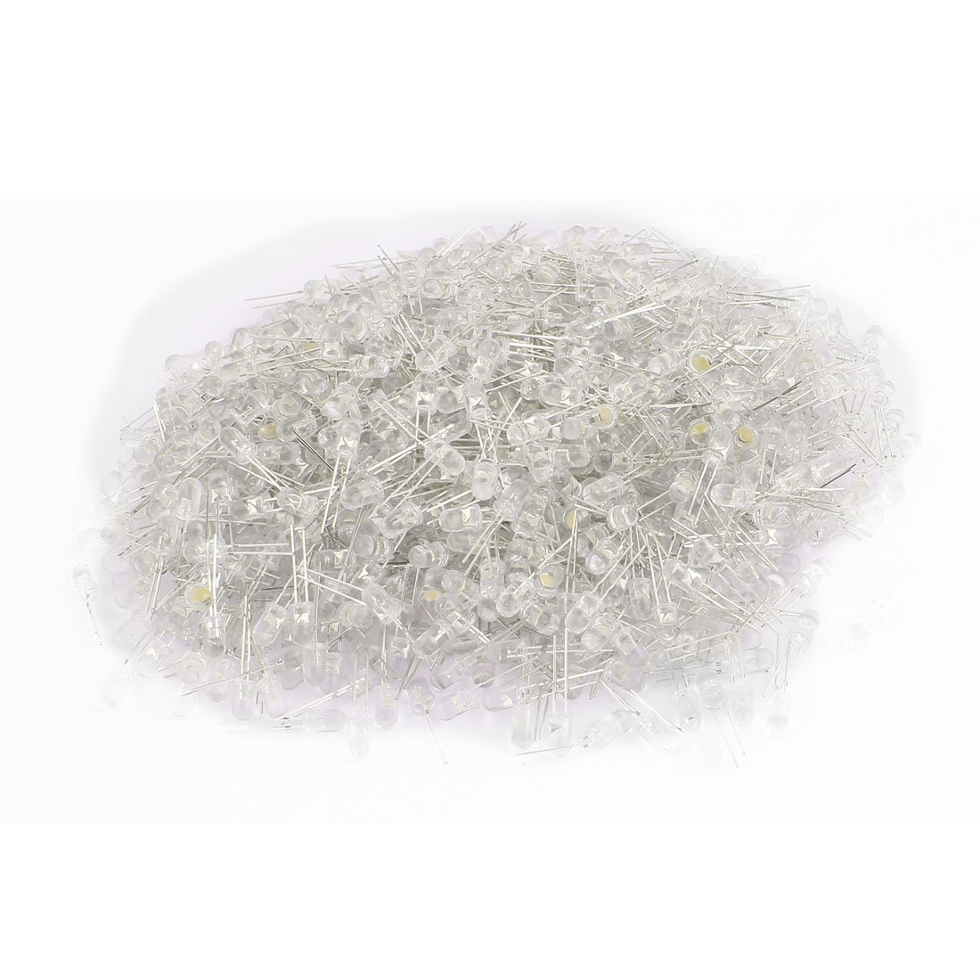1000 pièces 5mm Diodes 2 bornes Ronde Eau Claire Capuchon de Lampe lumière Blanche Diodes Schottky diode électroluminescente