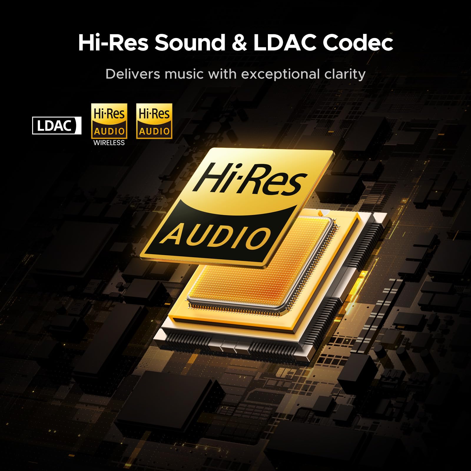 UGREEN HiTune Max 5C Casque Bluetooth sans Fil Sport Hi Res Audio ANC Réduction Active du Bruit Adaptative Hybride 43dB Bluetooth 5.4 4 Micros Audio Spatial EQ Personnalisé App 75H Charge USB C Noir | Réduction active du bruit adaptative