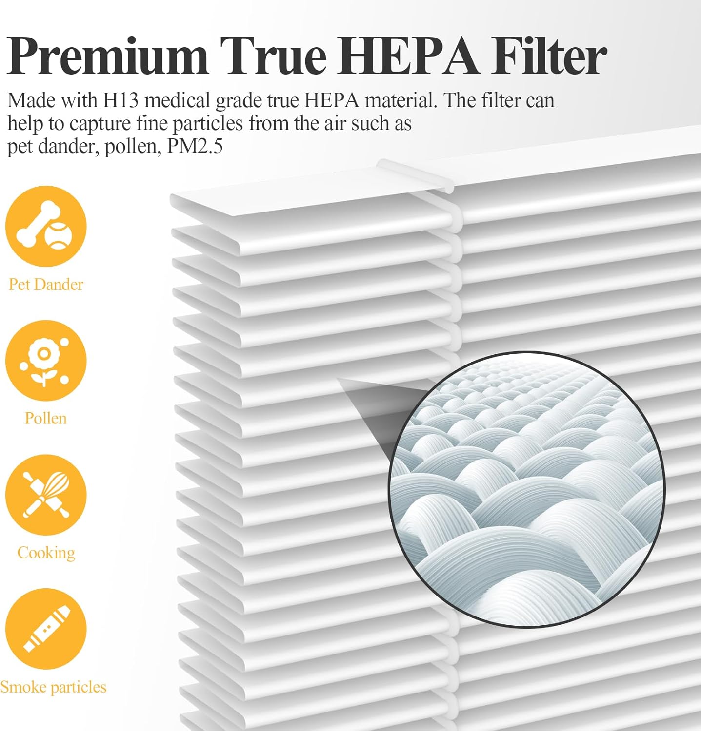 4 Packs MR5866 Replacement Filter Compatible with Morento/FLANUR MR5866 Air Cleaner Purifier, 2 Stages MR5866 Premium Filter and Activated Carbon Filter - Image 4