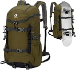 30L Skateboard Backpack, Lightweight Hiking Backpack with Chest Strap, Waterproof Travel Daypack for Skateboard Sport