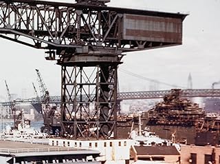 24x36 Gallery Poster, USS Franklin 28CV1329 Under Repair at The Brooklyn Navy Yard in 1945