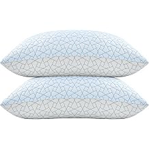 A-Pce Adjustable Loft Cooling Pillows 2 Pack Hotel Quality 66x51cm | Super Support Memory Foam Pillow with Removable Pillowcase Hypoallergenic & Dust Mite Resistant for All Sleepers