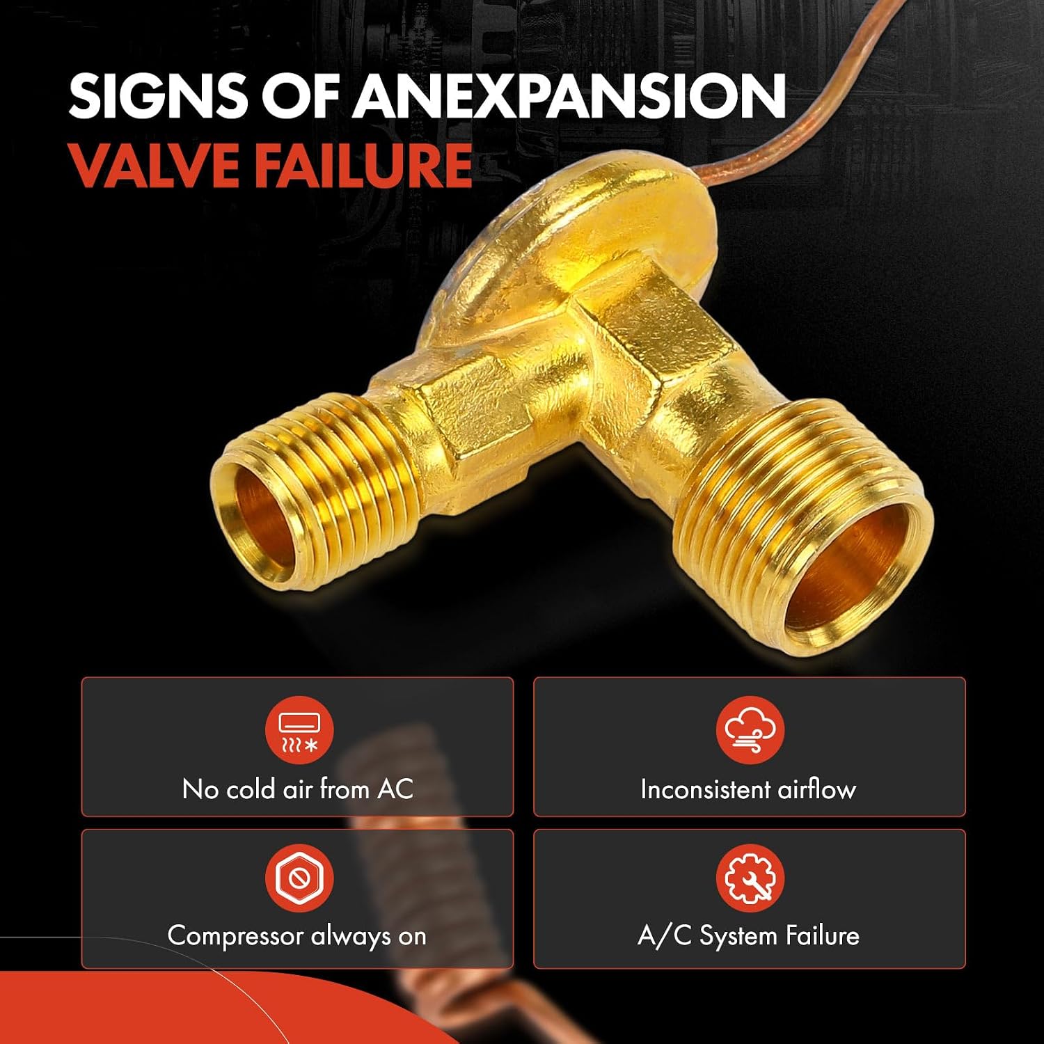 A-Premium Front AC Expansion Valve Compatible with Toyota Sienna 1998-2003