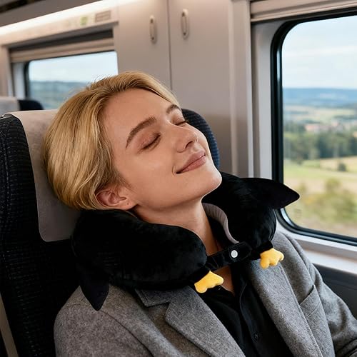 Miniatura 2 de Warm Water Bag,U-Shape Neck Cold Pad Animal Design - Hot Water Pouch with Plush Cover - for Winter Menstrual Shoulder Recovery Muscle Women Kids