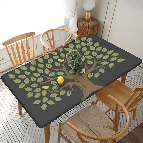 Miniatura 9 de Mantel rectangular con diseño de corazón de amor, con bordes elásticos, impermeable, lavable, para decoración de mesa de 5 pies, para fiesta,