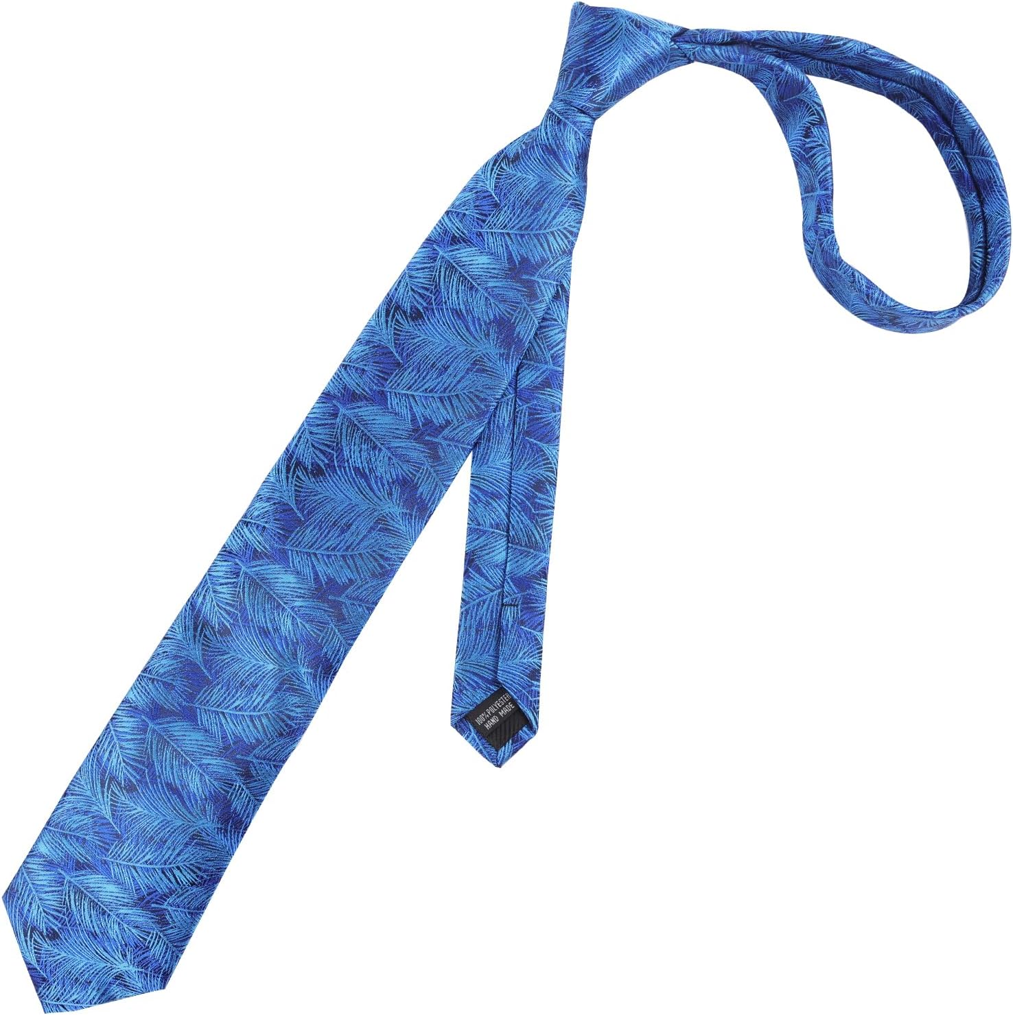 Alizeal Mens 3.15inch Colorful Tie with Botanical Print Pocket Square - Image 3
