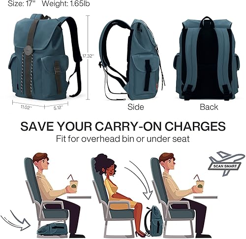 Miniatura 6 de Mixi Mochila de viaje para laptop para mujeres y hombres, mochila de mano para portátiles de 16 pulgadas, bolsas ligeras para estudiantes