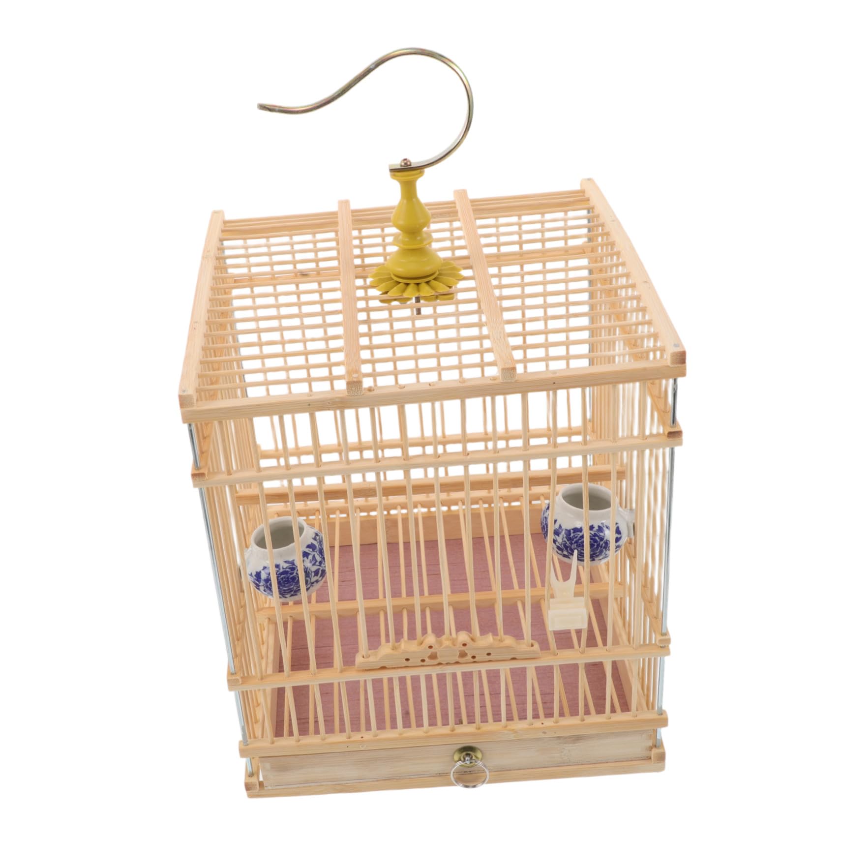 Cage à oiseaux carbonisé rectangulaire VICASKY avec plateau amovible