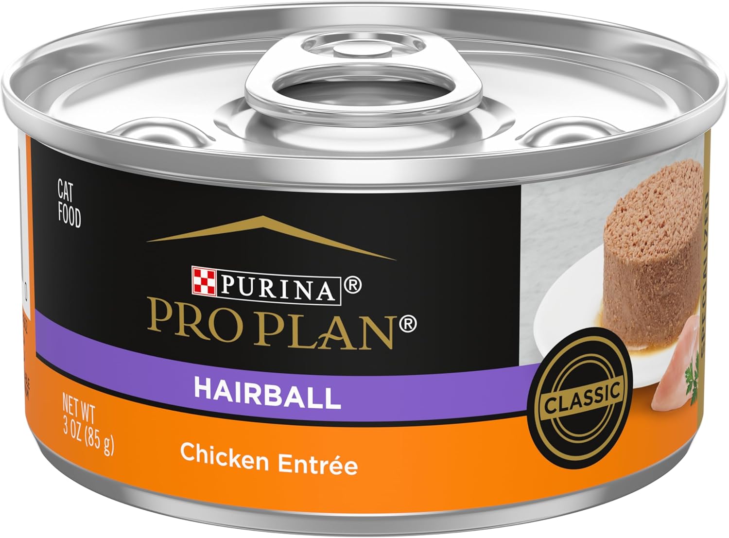 Purina Pro Plan Hairball Control Cat Food Wet Pate, Hairball turkey Entree - (Pack of 24) 3 oz. Cans turkey 3 Ounce (Pack of 24)