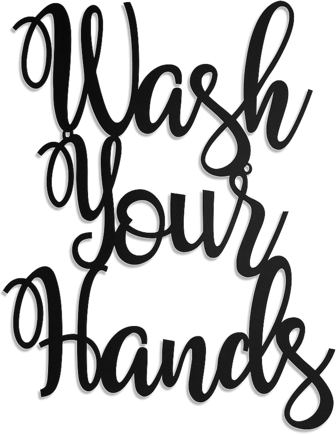 Wash Your Hands Bathroom Metal Sign Custom Housewarming Wall Art Personalized Hanging Door Hanger for Stay Safe Home Decor Kitchen Bathroom Humor, 11.8 x 9.4 inches