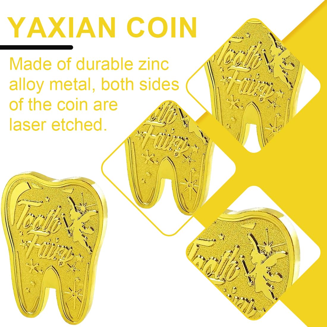 Monete Fata dei Denti d'Oro, Regalo Fatina dei Denti, Set Fata dei Dentini, Moneta Commemorativa