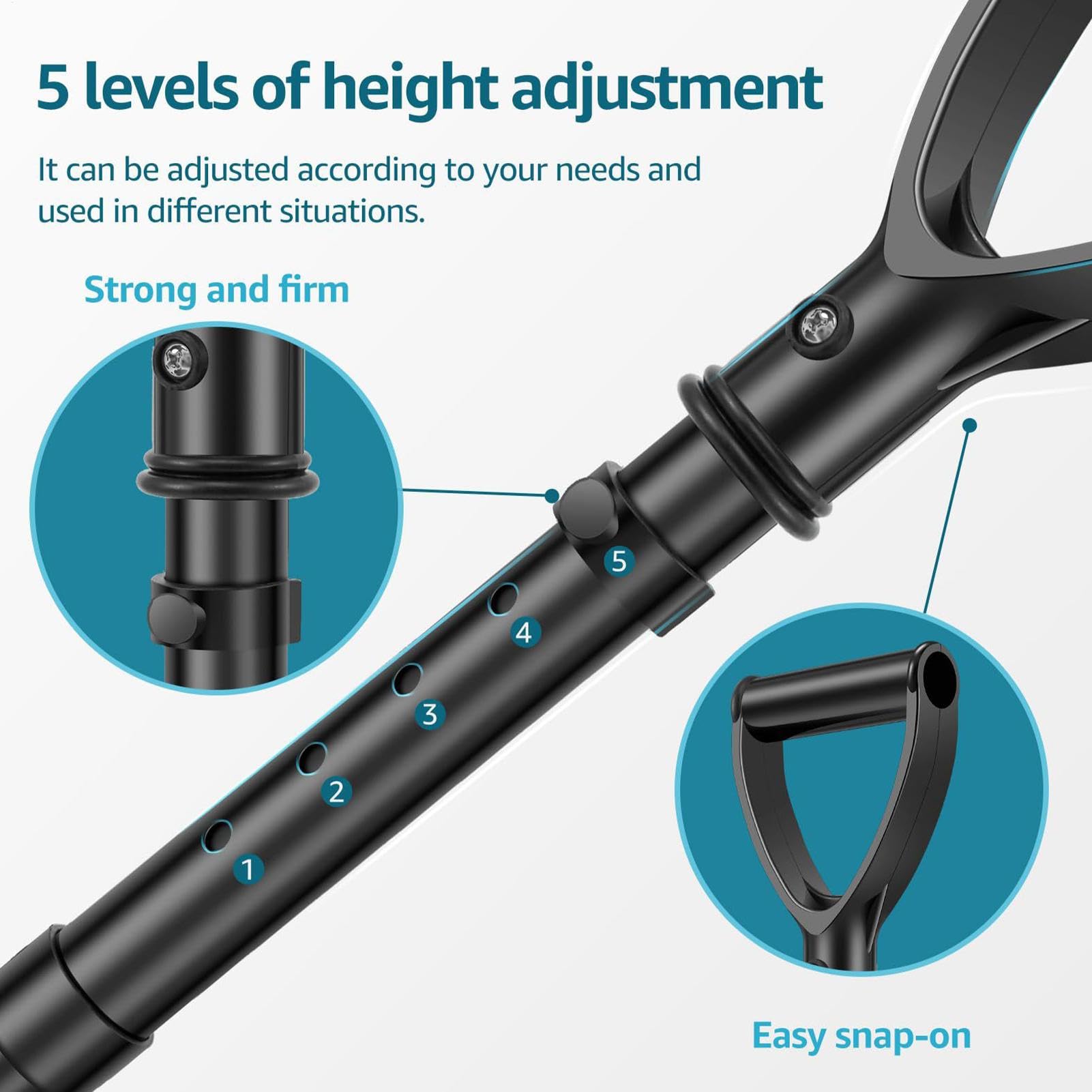 Generico Walking Stick, Crutches For Adults, Adjustable Stand Assist, Elder Support Device, Adjustable Stand Assist Mobility Tool, Stable Senior Mobility Aid For Standing Assistance, Elderly Support