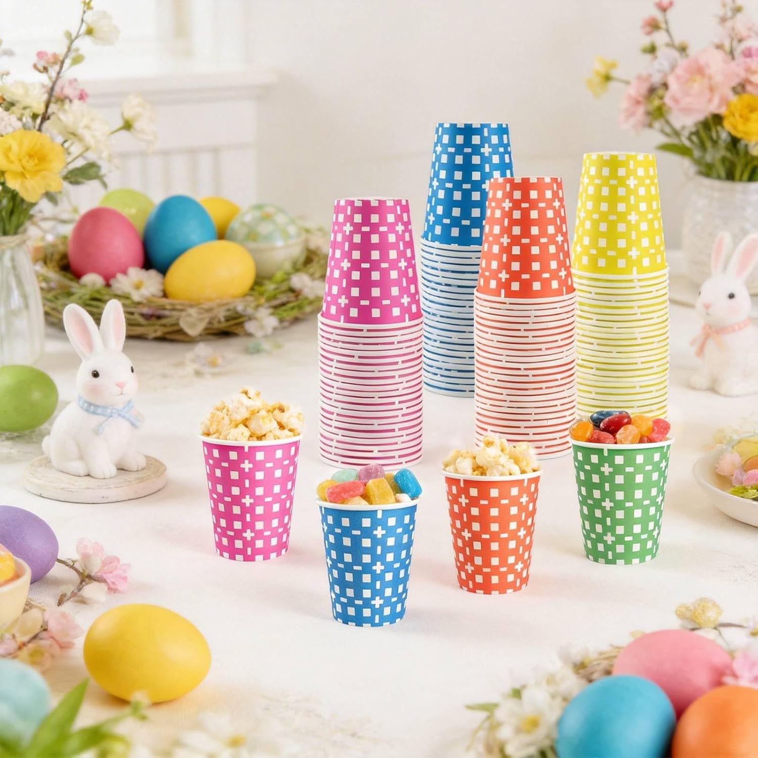 800 Pack 5oz Paper Cups, Multicolor Small Disposable Bathroom Cups Mini for Party, Picnic,Travel and Event, BBQ, 5 Colors