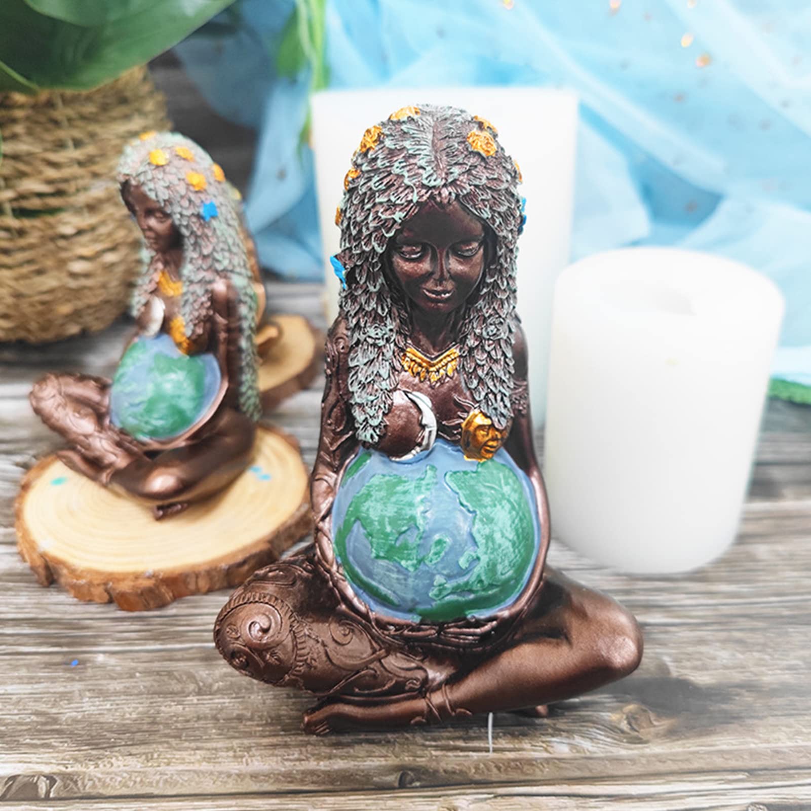 Déesse De Gaia Art Mère Terre Statue Décor Extérieur Figurine Cadeau Maman