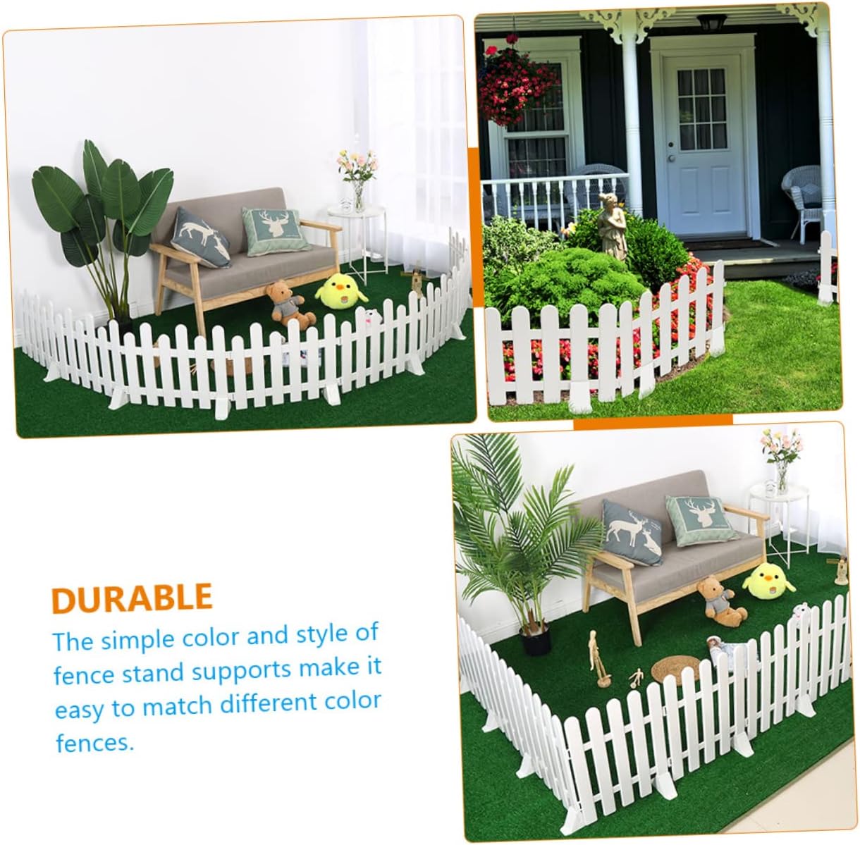 4Pcs Plastic Garden Fence Base Holder Support for Fences Stabilizes Lawn Installations for Projects for Outdoor Use