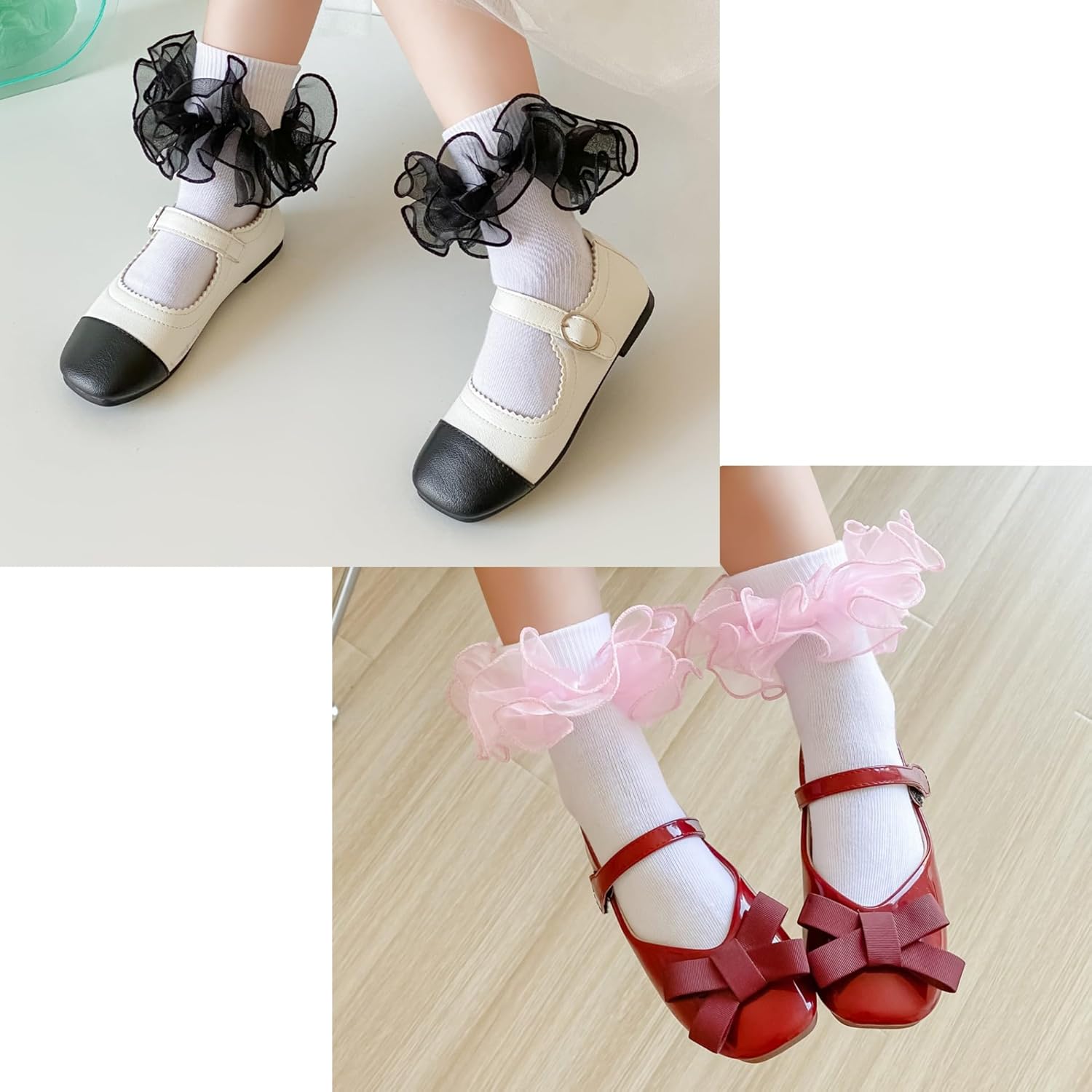 Baby Girls Socks Toddler Ruffle Socks Infant Princess Dress Socks For Newborn baby - Image 5