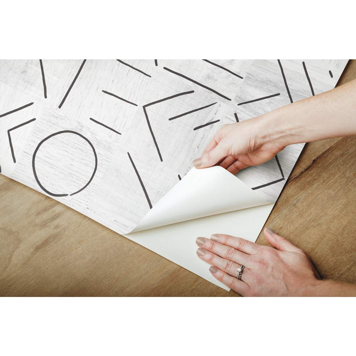 RoomMates RMK11639RL 45.72 cm x 5.74 m Down The Line Vinyl Wallpaper, Black and Grey, 45 x 574 cm - Image 4