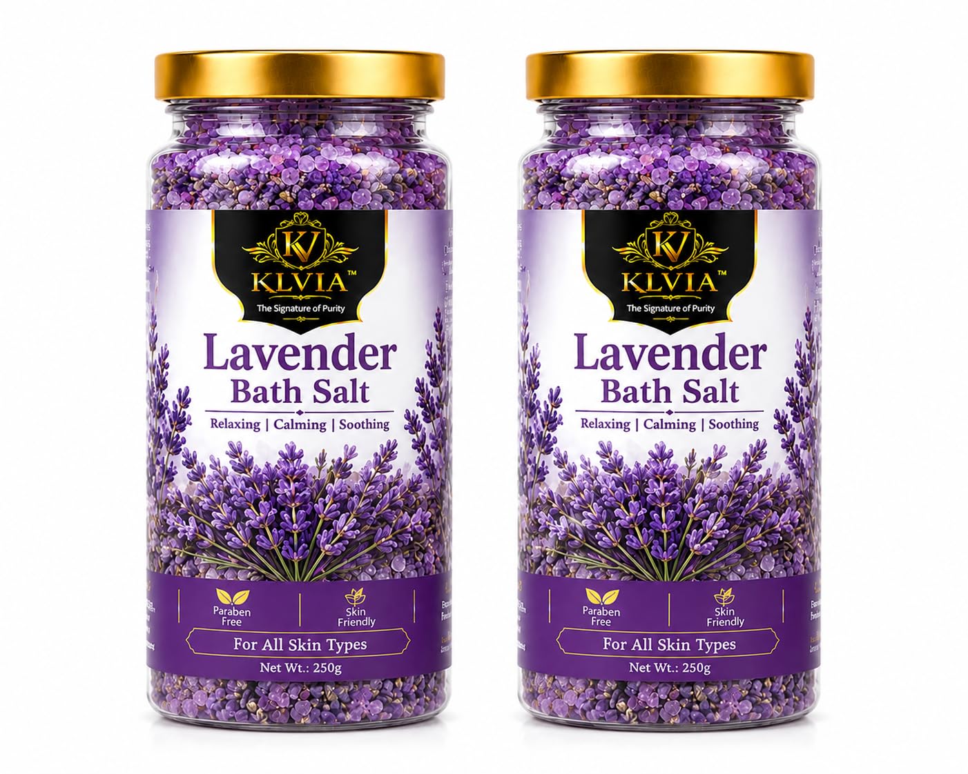 Lavender Bath Salt, 100% Natural Mineral Salt, Relaxing and Calming, Paraben Free, for All Skin Types, 250g, Pack of 2-image-10