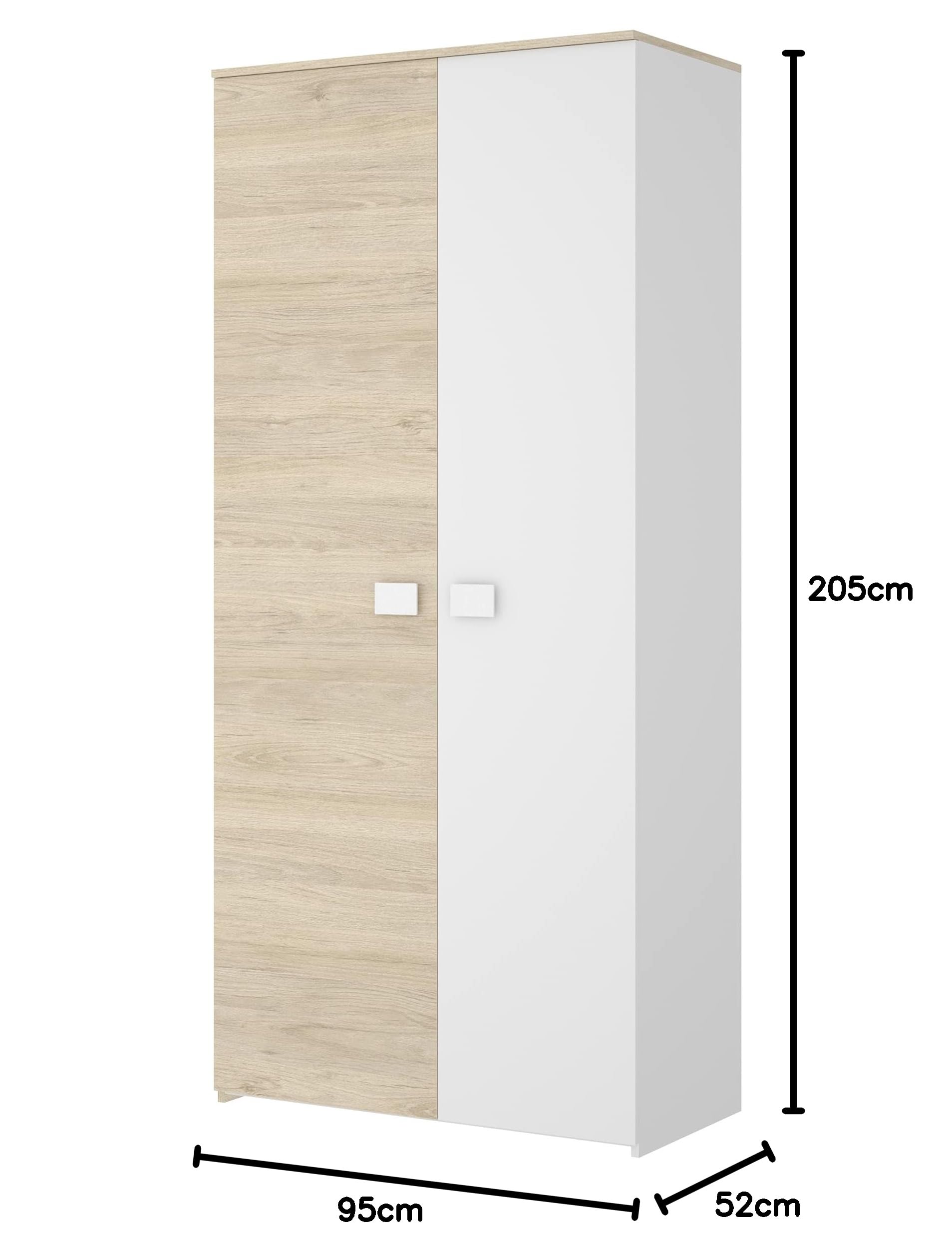 DEKIT GRUPO RIMOBEL Dina Armario Juvenil, Tableros de partículas, Blanco, Normal