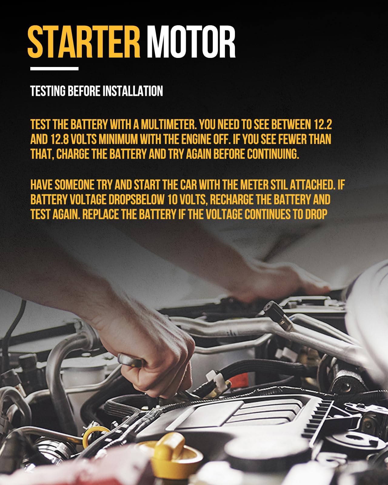 KAC ミニスターター シボレー153 168歯 4HP SBC BBC ブラック